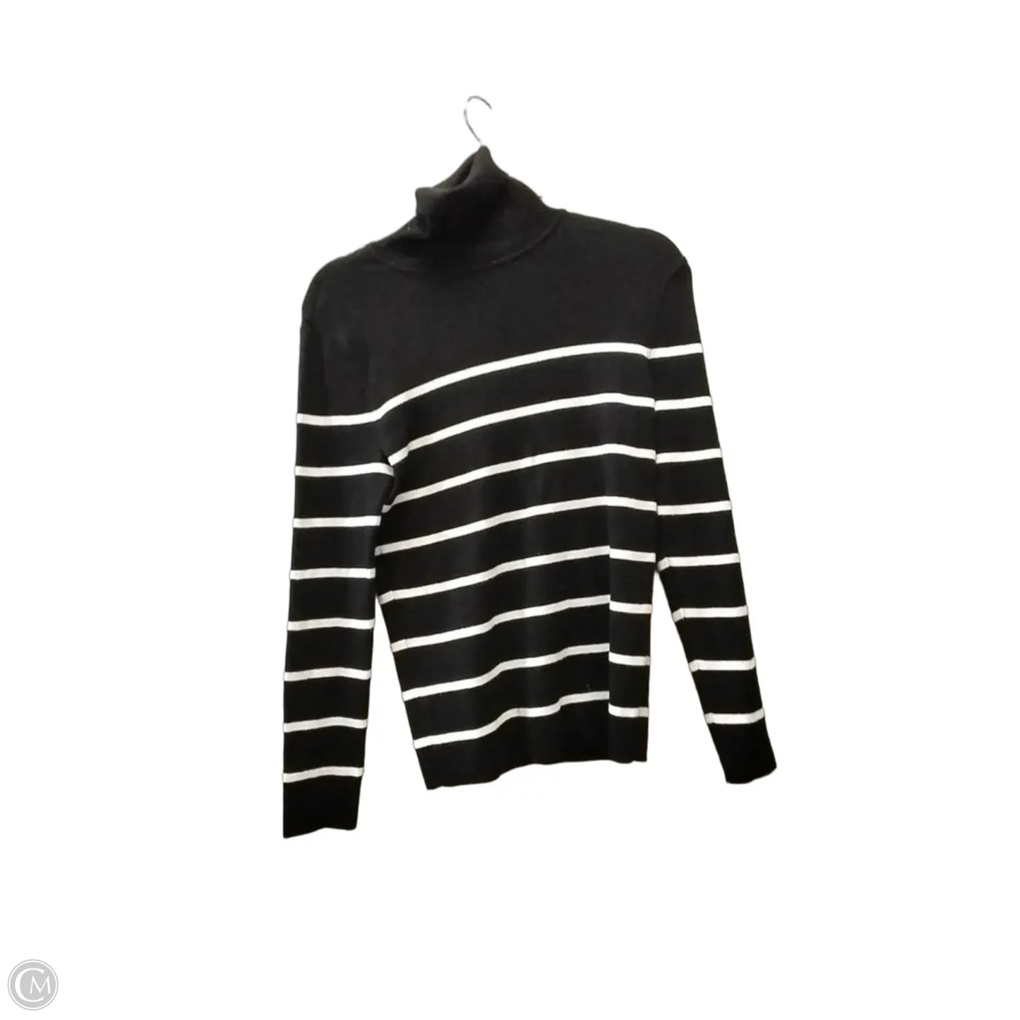 Sweater By Chicos In Black & White, Size: Xs