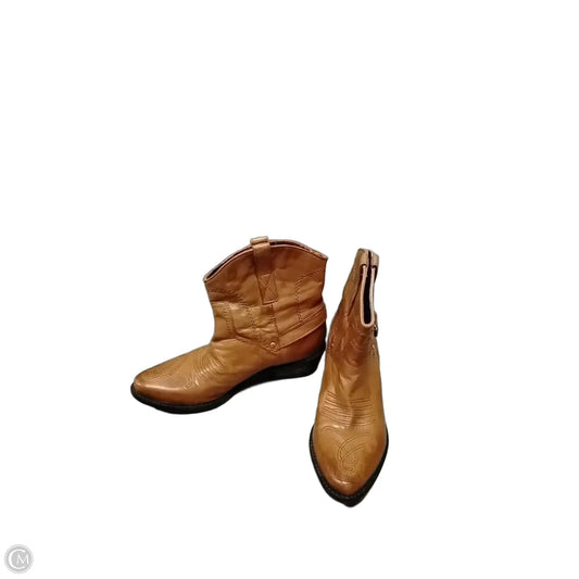 Boots Leather By Franco Sarto In Brown, Size: 7.5