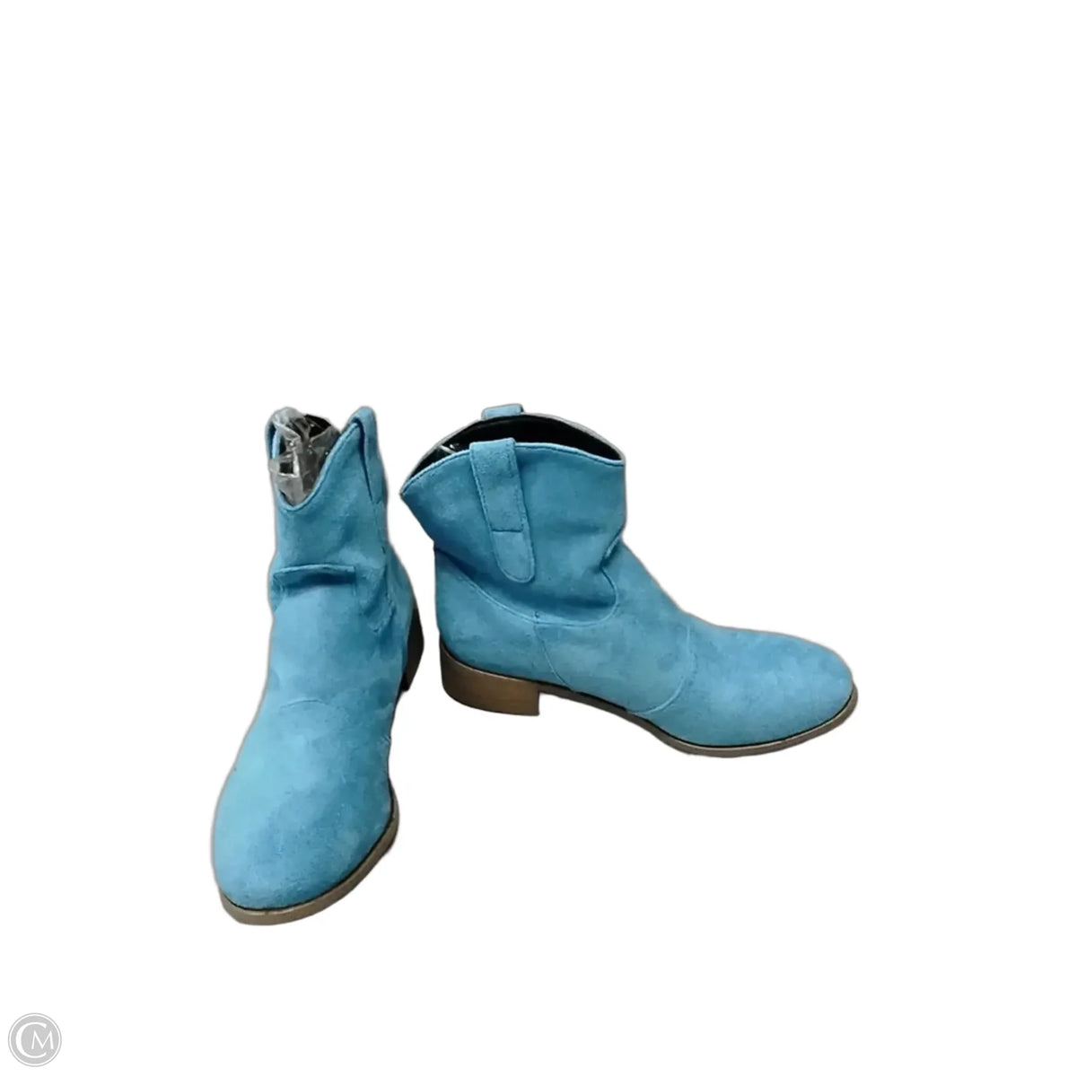 Boots Mid-calf Heels By Cme In Blue, Size: 8