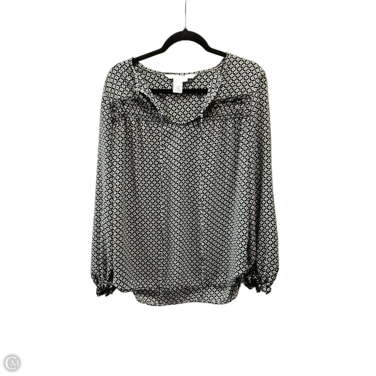 Top Long Sleeve By Max Studio In Black, Size: M
