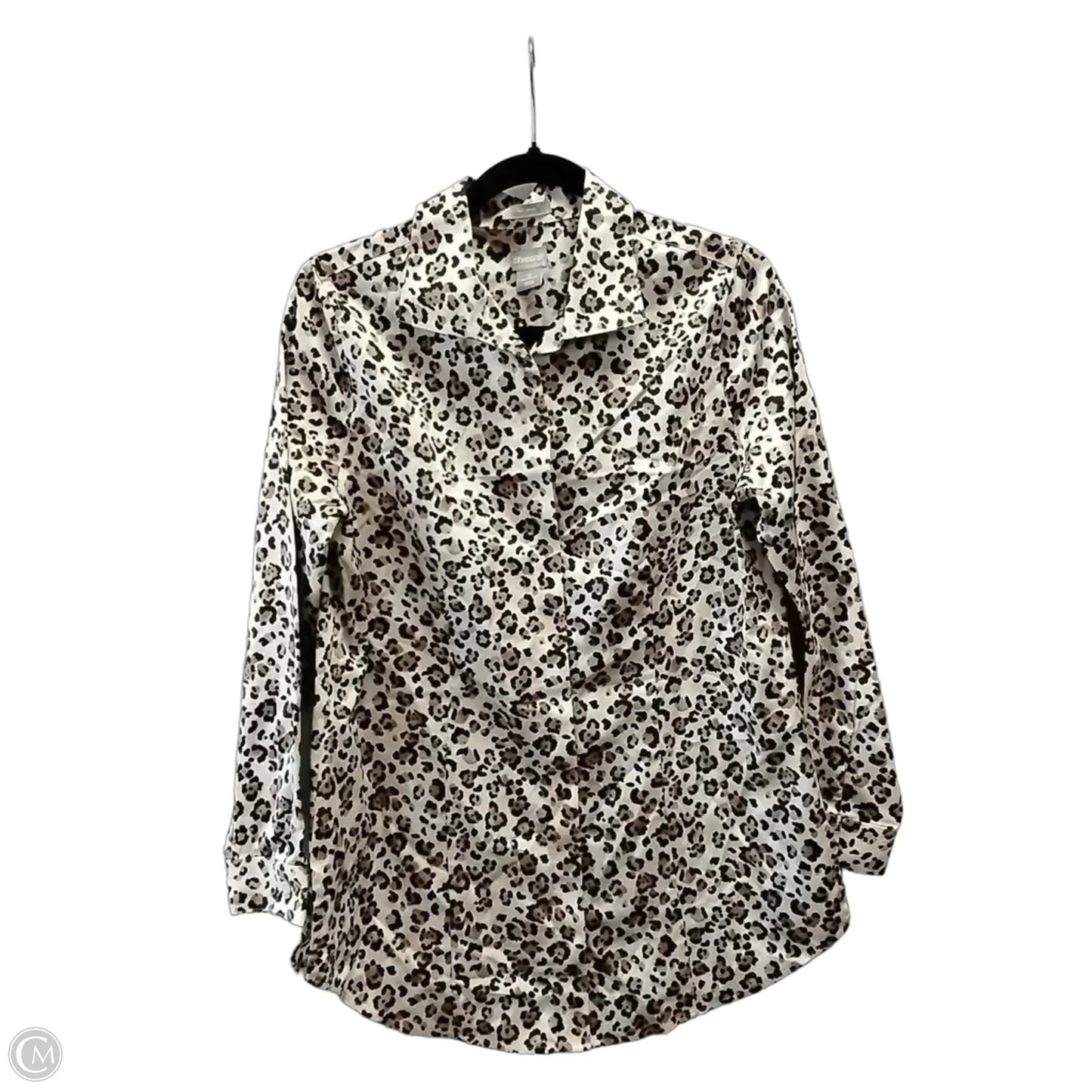 Top Long Sleeve By Chicos In Animal Print, Size: Xs