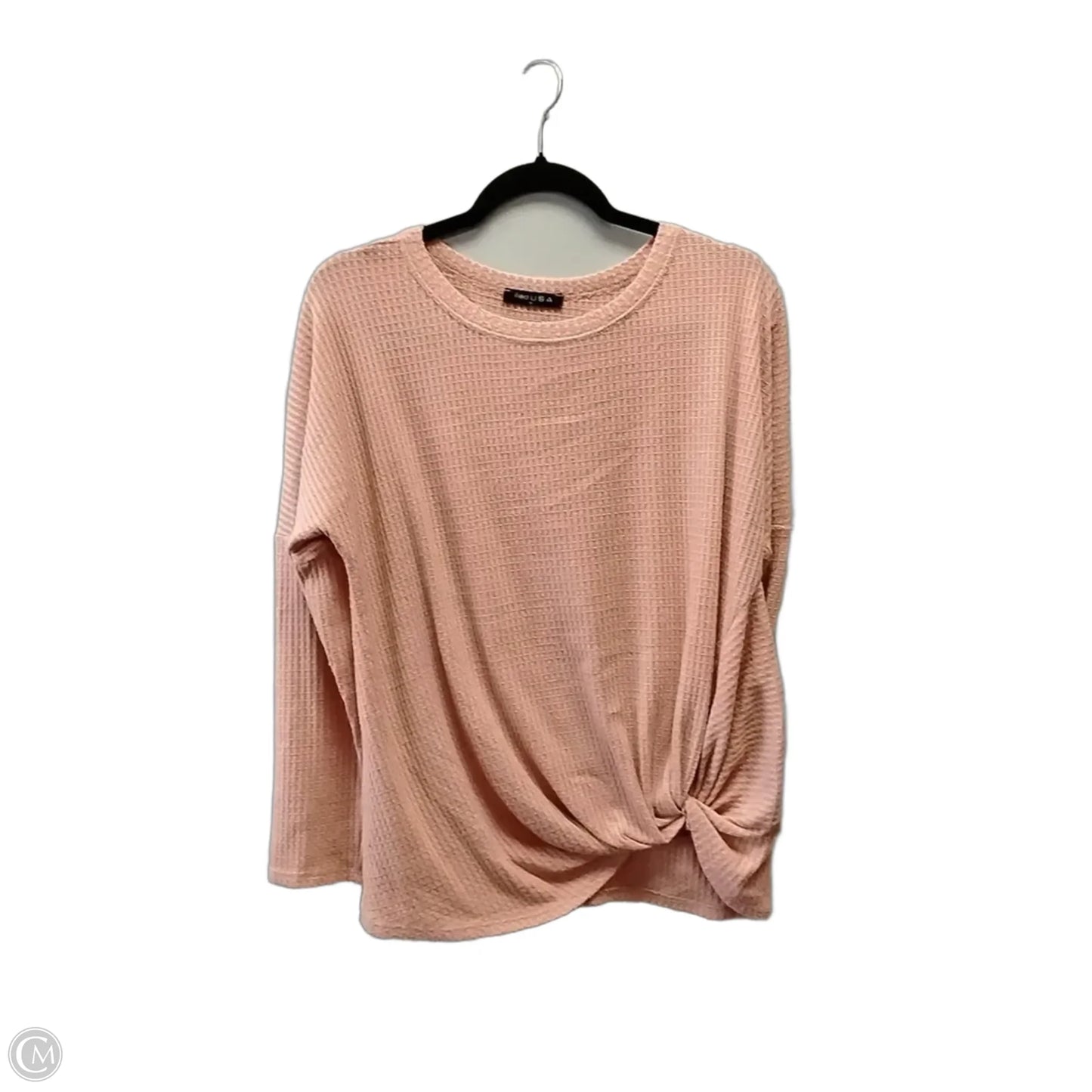 Top Long Sleeve By Cme In Pink, Size: M