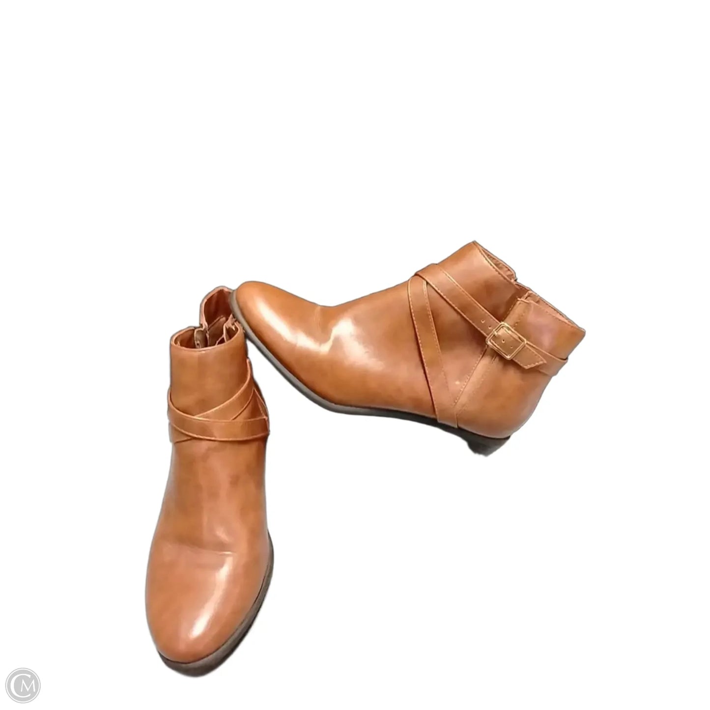 Boots Ankle Heels By Karen Scott In Brown, Size: 9.5