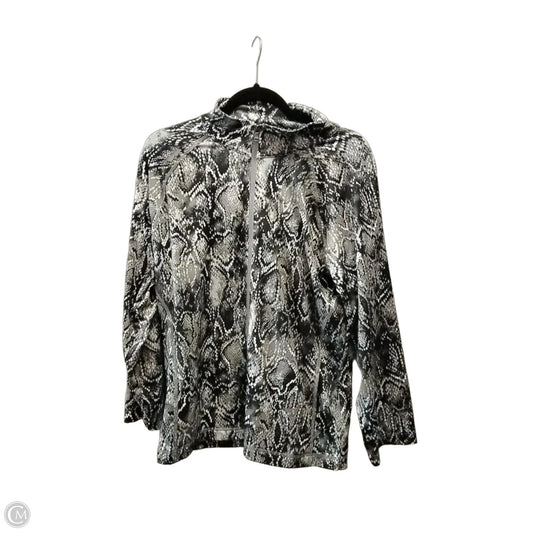Athletic Jacket By Style And Company Sport In Snakeskin Print, Size: Xl