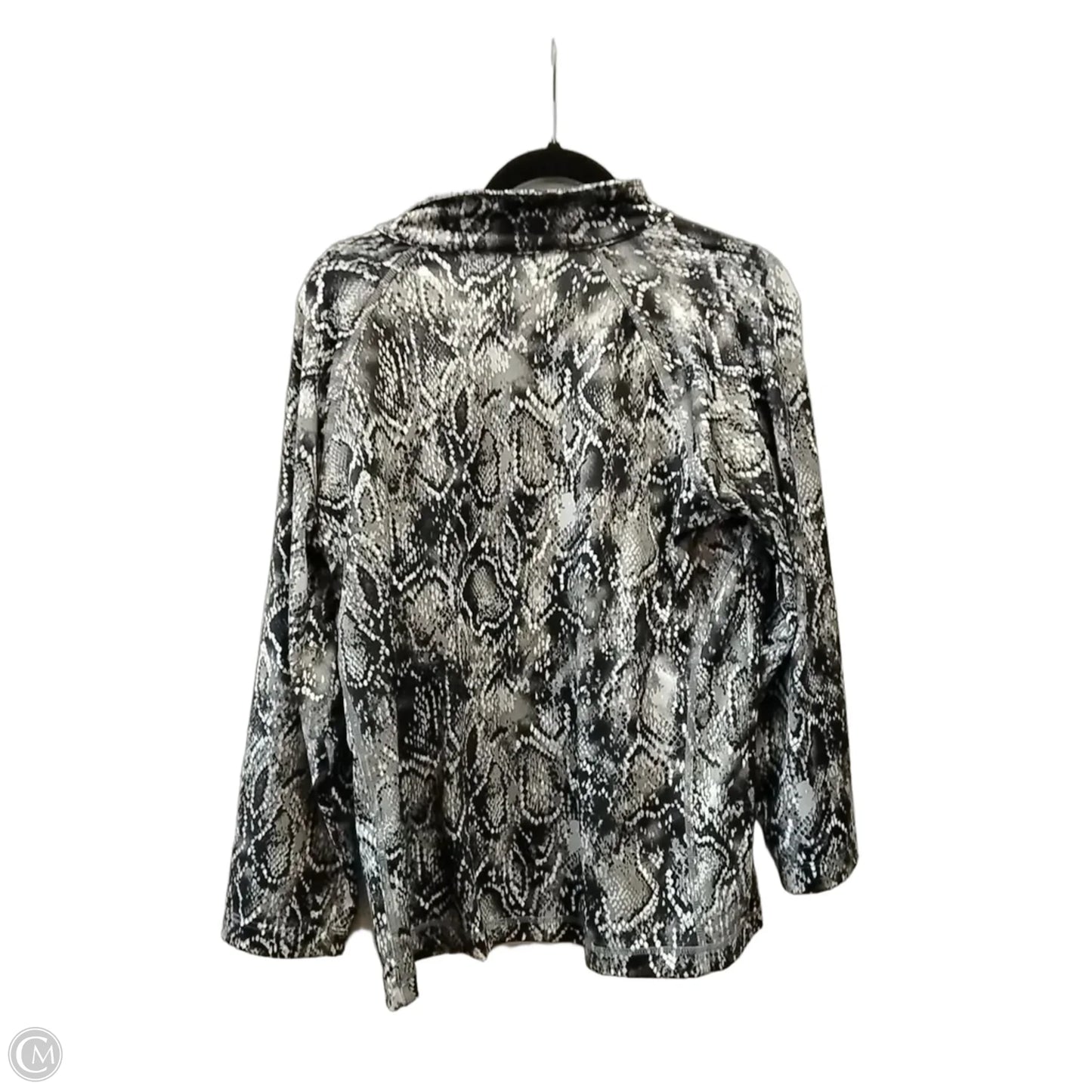 Athletic Jacket By Style And Company Sport In Snakeskin Print, Size: Xl