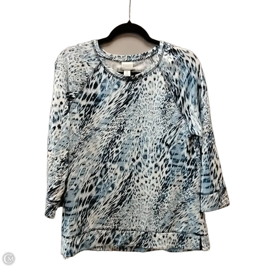Sweatshirt Collar By Chicos In Animal Print, Size: M