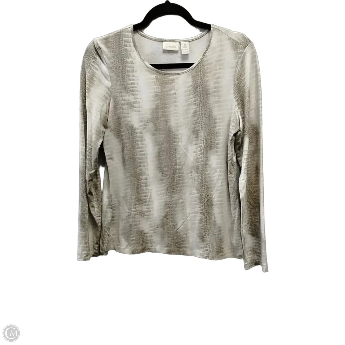 Top Long Sleeve By Chicos In Animal Print, Size: S