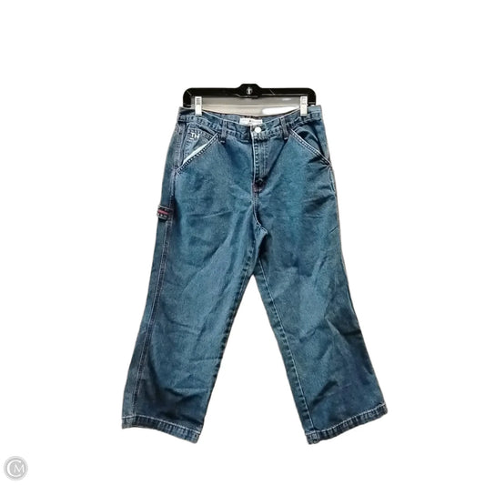 Jeans Cropped By Tommy Hilfiger In Blue & Red, Size: 10