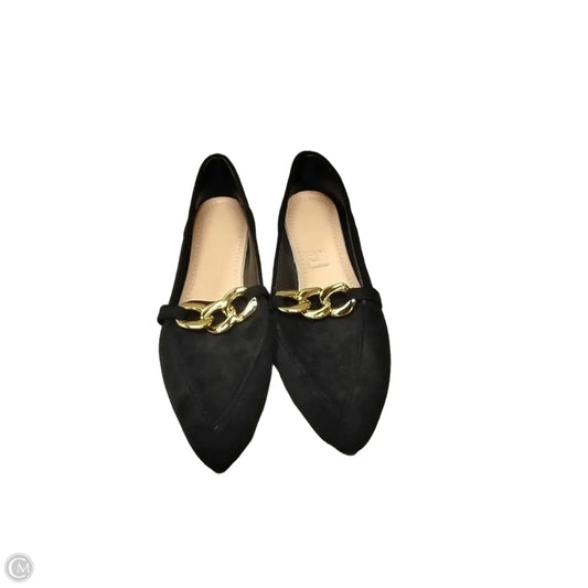 Shoes Flats By Cme In Black & Gold, Size: 10.5