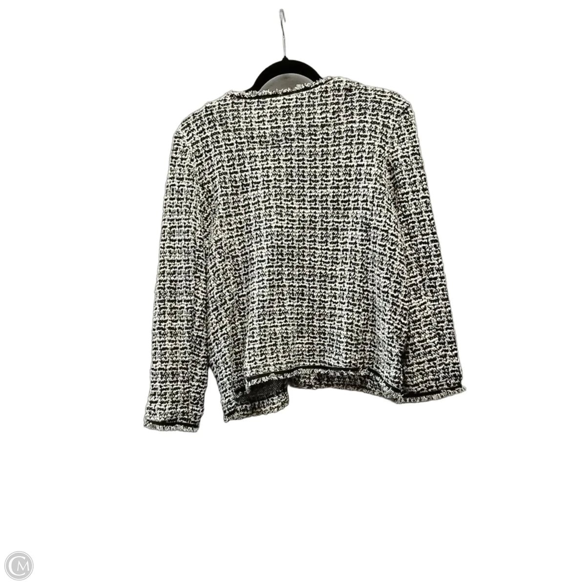 Sweater Cardigan By Max Studio In Black & White, Size: L