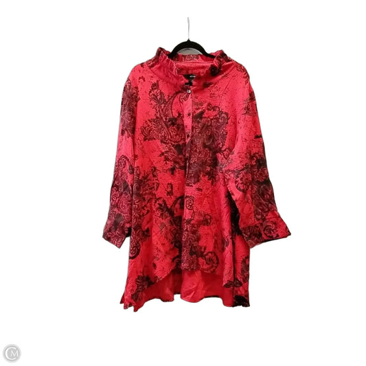Dress Casual Midi By Ali Miles In Black & Red, Size: 2x