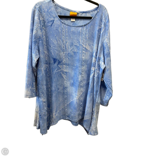Top Long Sleeve By Ruby Rd In Blue, Size: 2x