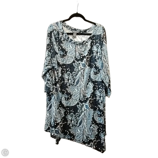 Blouse Long Sleeve By Nygard Peter In Blue, Size: 3x