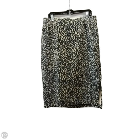 Skirt Midi By Worthington In Animal Print, Size: L
