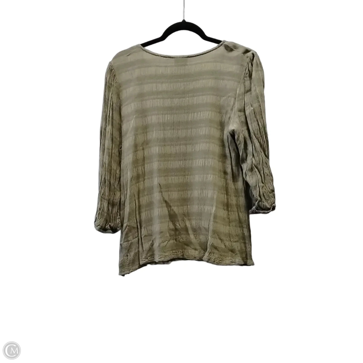 Top Long Sleeve By Bobeau In Green, Size: L