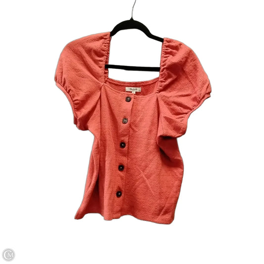 Top Short Sleeve By Madewell In Orange, Size: M