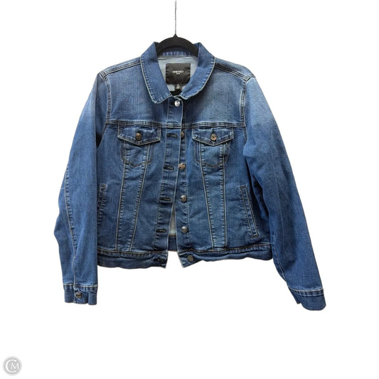 Jacket Denim By Nine West In Blue Denim, Size: Xl
