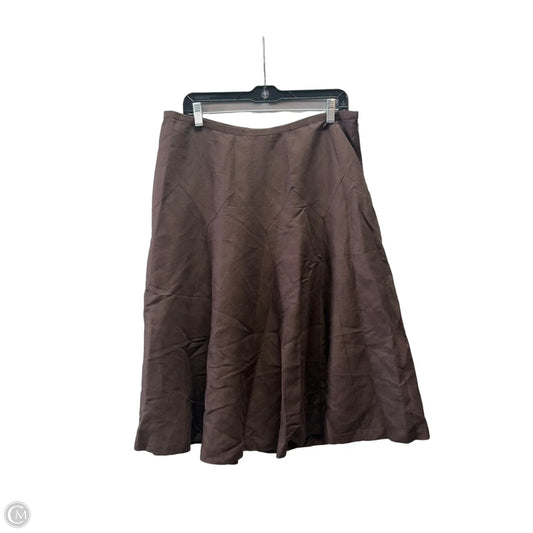 Skirt Midi By Ann Taylor In Brown, Size: 12