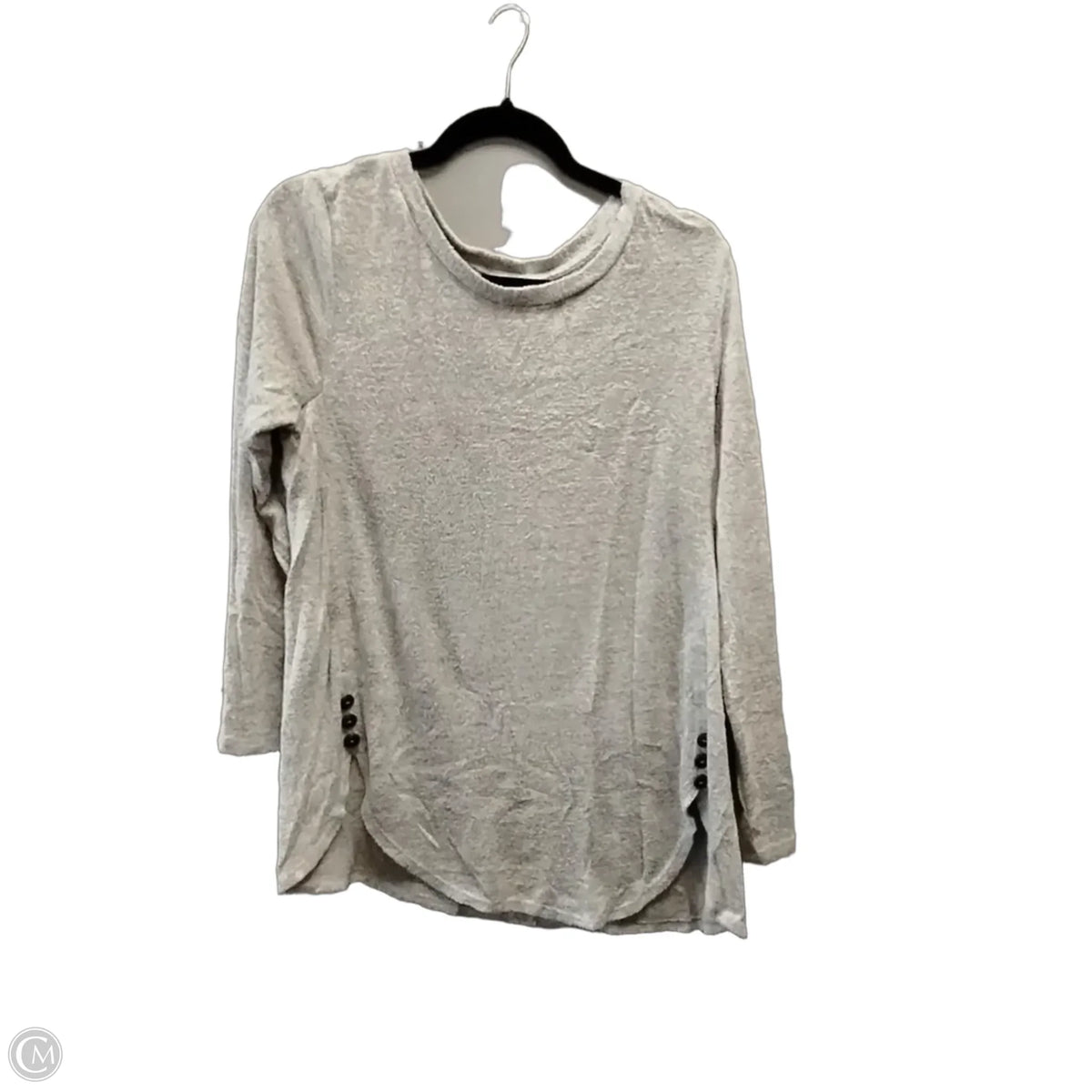 Top Long Sleeve By Misia In Grey, Size: L