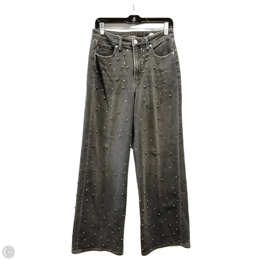Jeans Wide Leg By Chicos In Black Denim, Size: 8