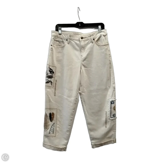 Jeans Cropped By Chicos In White, Size: 8