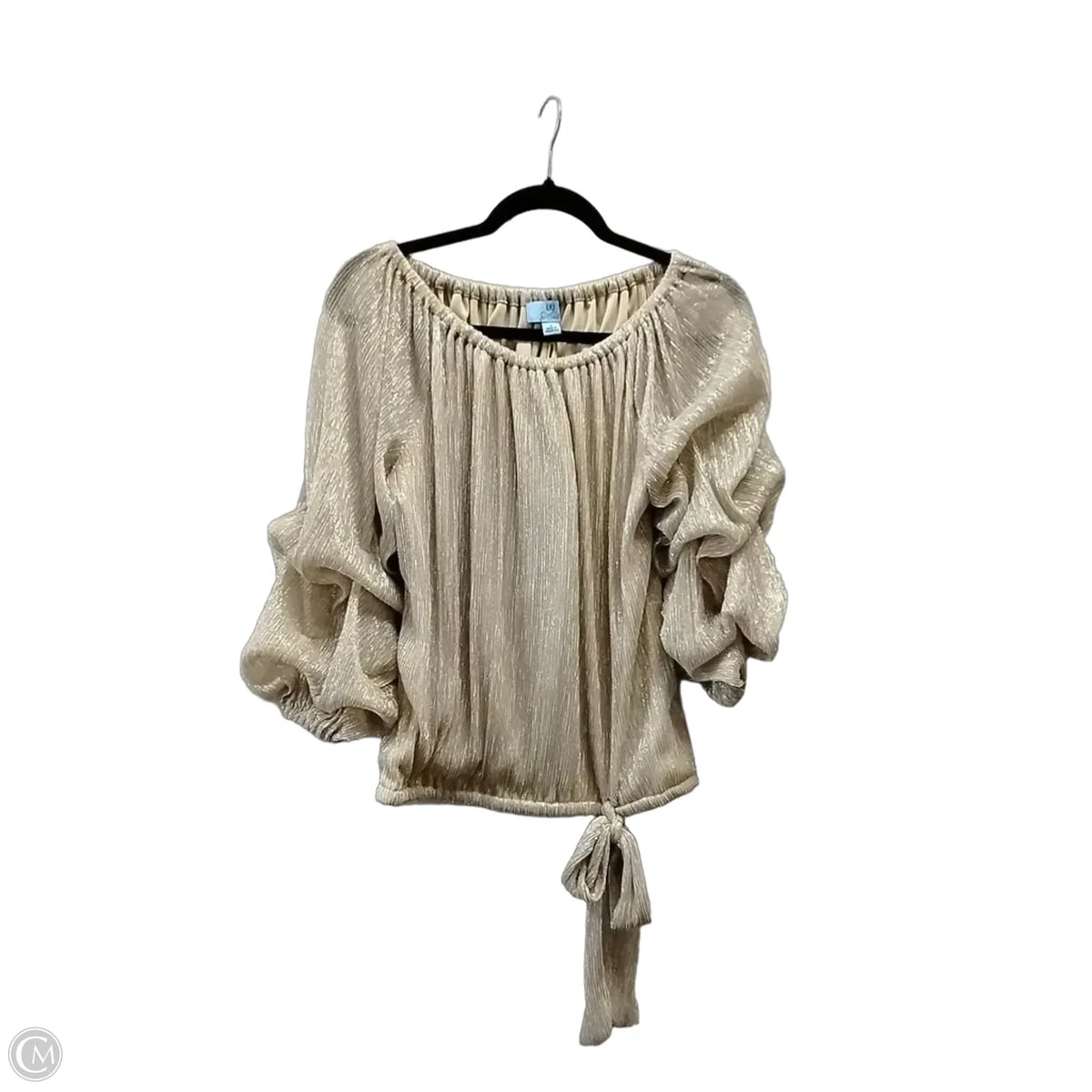Top Long Sleeve By Cece In Gold, Size: S