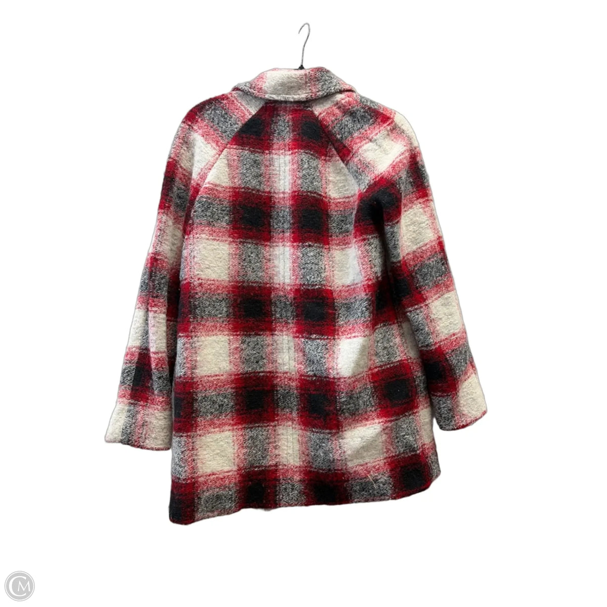 Coat Wool By Madewell In Plaid Pattern, Size: M