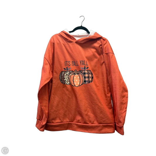 Sweatshirt Hoodie By Cme In Orange, Size: 2x