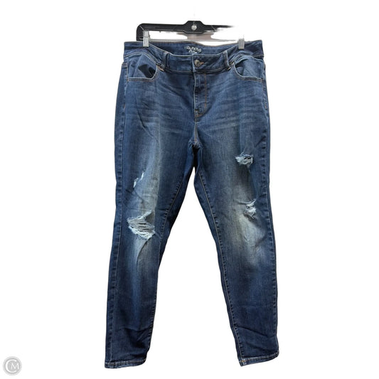 Jeans Skinny By Maurices In Blue Denim, Size: 16w