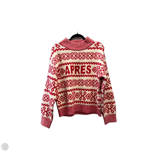 Sweater By A New Day In Red & White, Size: M