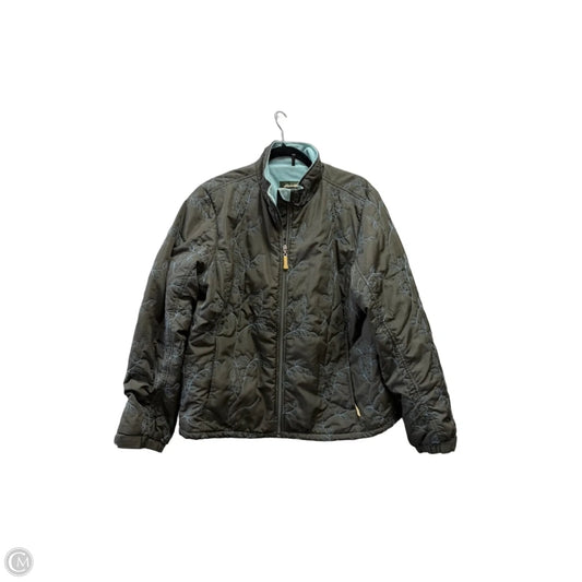 Jacket Puffer & Quilted By Eddie Bauer In Blue & Grey, Size: Xl