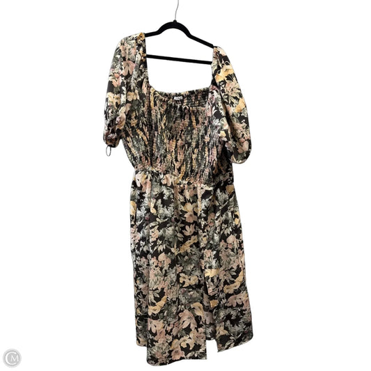 Dress Casual Midi By Maurices In Floral Print, Size: 4x