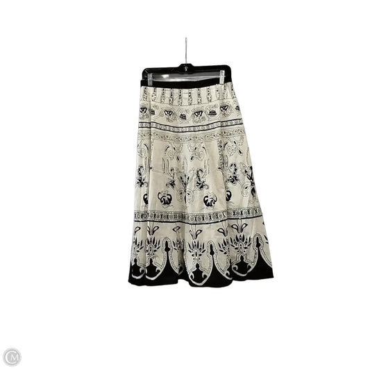 Skirt Midi By Jane Ashley In Black & Cream, Size: 2x