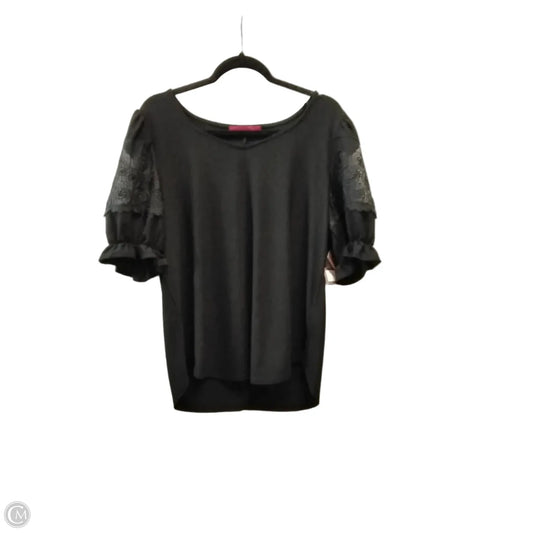 Blouse Short Sleeve By Love Scarlett In Black, Size: Xl