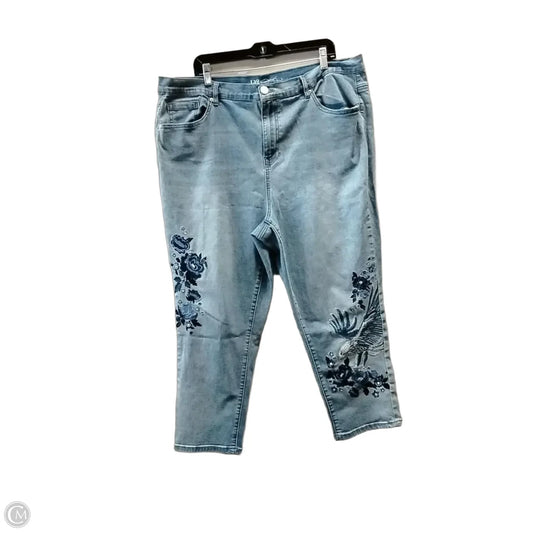 Jeans Straight By Dg2 In Blue Denim, Size: 2x