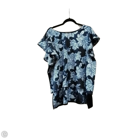 Blouse Short Sleeve By Dg2 In Blue, Size: 2x