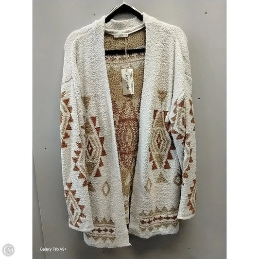 Sweater Cardigan By New In In Cream & Orange, Size: L