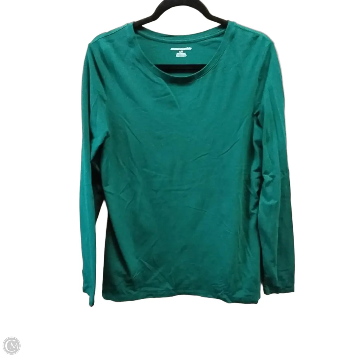 Top Long Sleeve Basic By Amazon Essentials In Green, Size: L