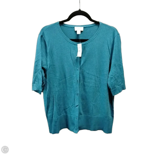 Sweater Cardigan By Loft In Blue, Size: Xl