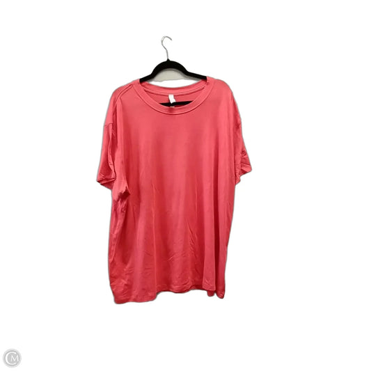 Athletic Top Short Sleeve By Lululemon In Red, Size: Xl