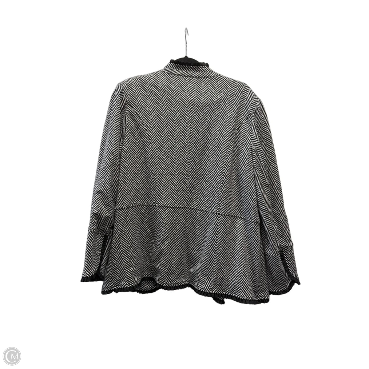 Jacket Other By Chicos In Black & White, Size: Xl