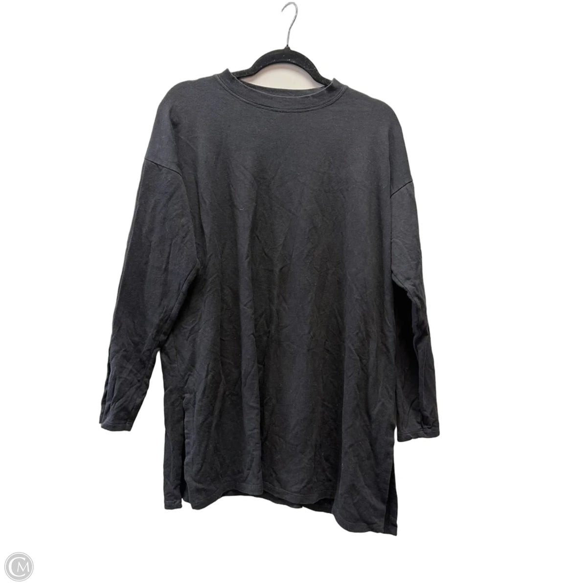 Top Long Sleeve Basic By Eileen Fisher In Black, Size: M