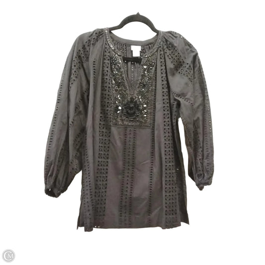 Blouse Long Sleeve By Chicos In Black, Size: S