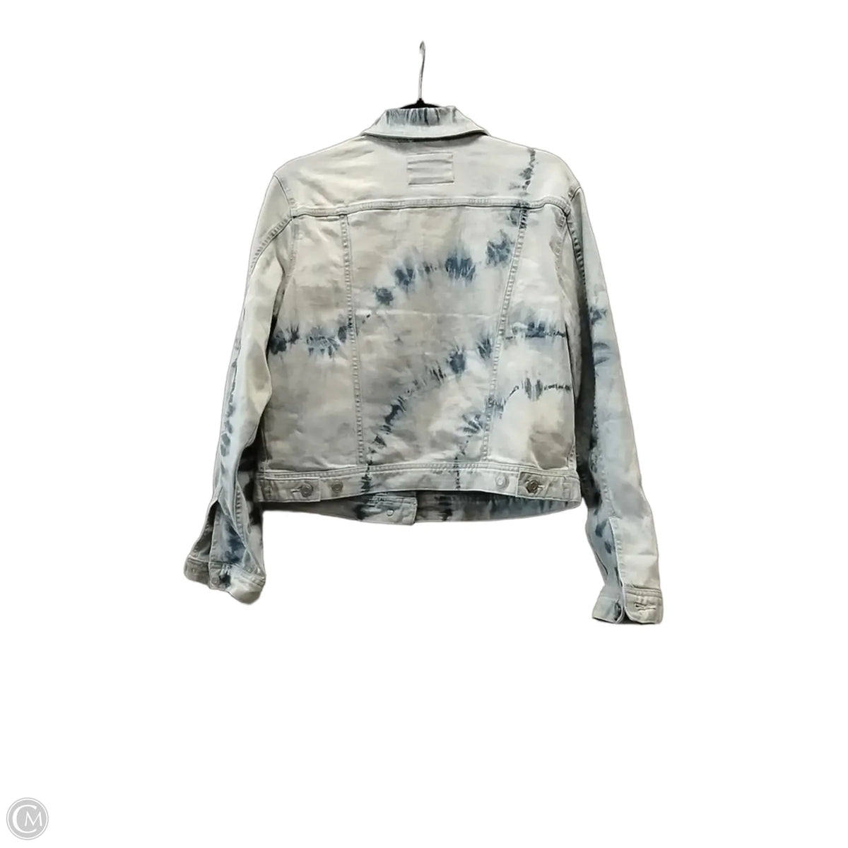 Jacket Denim By Lands End In Tie Dye Print, Size: M