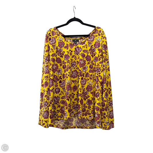 Top Long Sleeve Designer By Jason Wu In Floral Print, Size: Xl