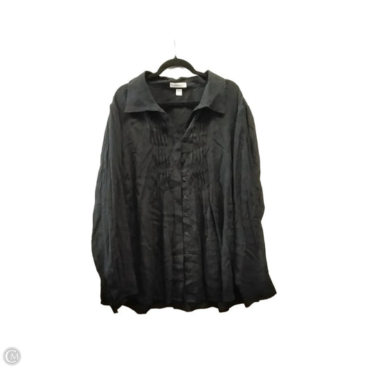 Blouse Long Sleeve By Coldwater Creek In Black, Size: 3x