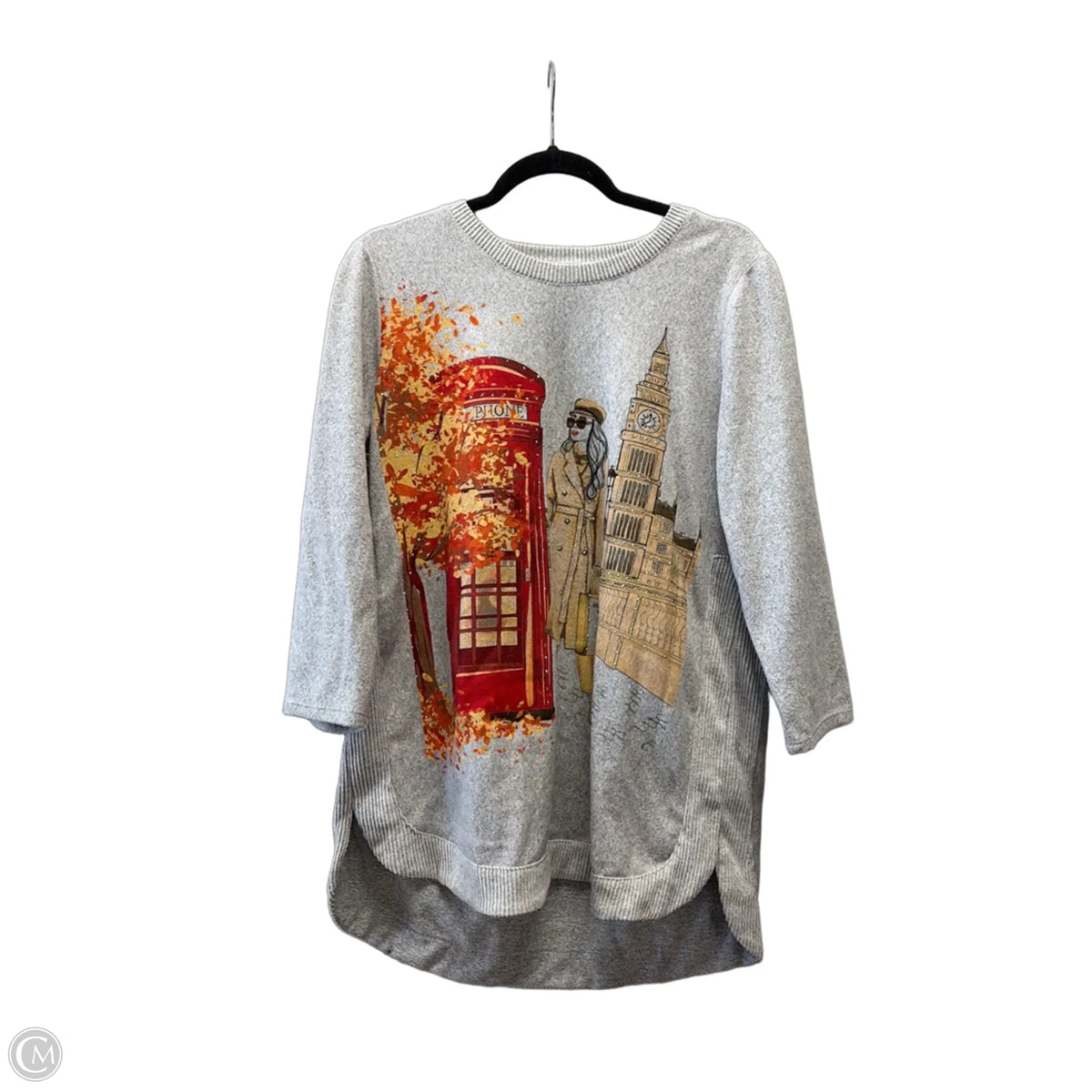 Sweater By Cme In Grey, Size: L