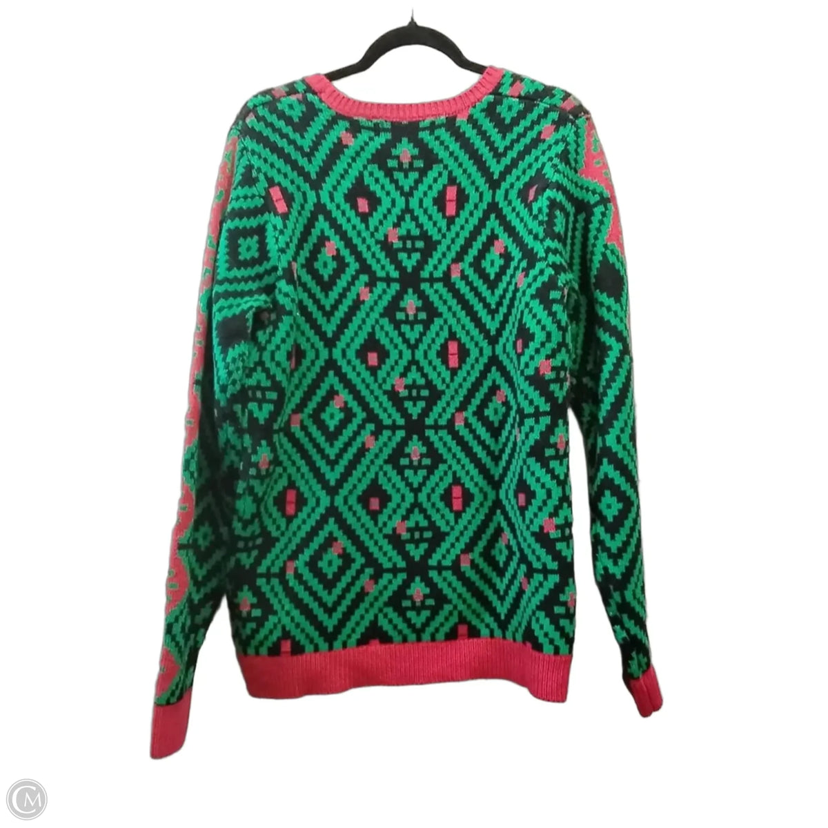 Sweater By Cme In Green & Red, Size: M