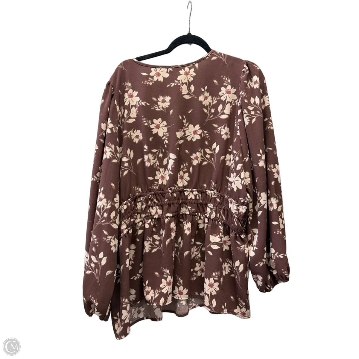 Blouse Long Sleeve By Torrid In Brown, Size: 2x
