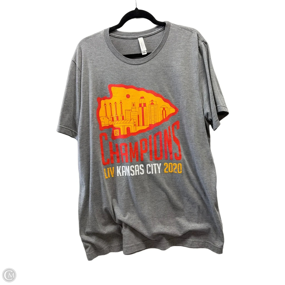 Top Short Sleeve Basic By Canvas In Grey, Size: Xl